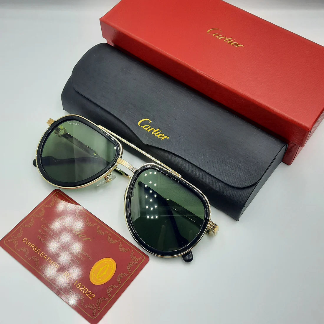 CARTIER CT0865S doré vert