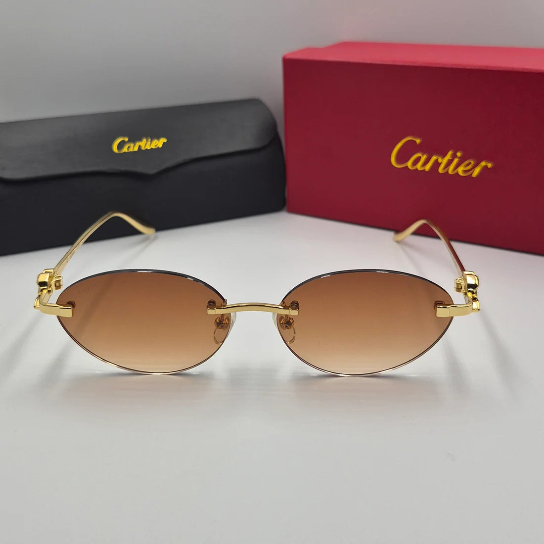 CARTIER PANTHERE CT0504S doré marron