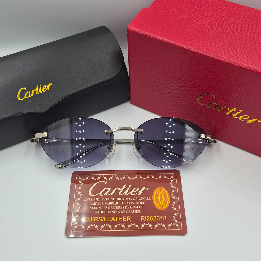 CARTIER PANTHERE CT0504S argent noir deg